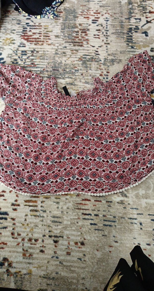 Bordo Desenli Bohem kadın büstiyer - Görsel 2