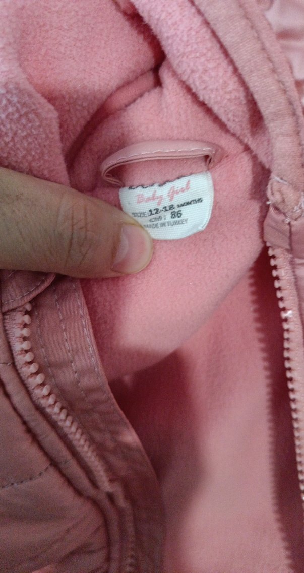 Kız Çocuk Pembe Kürklü Mont - Görsel 4