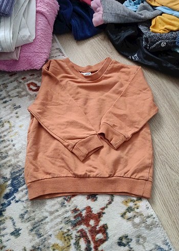 erkek çocuk Kahverengi Uzun Kollu Basic Sweatshirt - Görsel 2