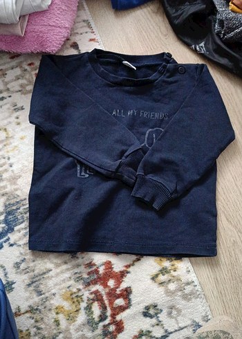 Erkek Çocuk Lacivert Denim Sweatshirt - Görsel 2