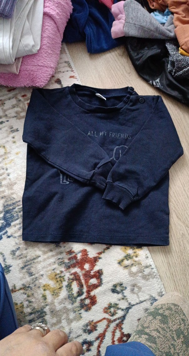 Erkek Çocuk Lacivert Denim Sweatshirt - Görsel 2