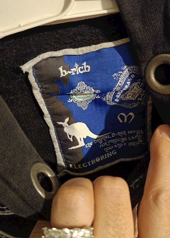 Erkek Siyah Baskılı Denim Sweatshirt - Görsel 5