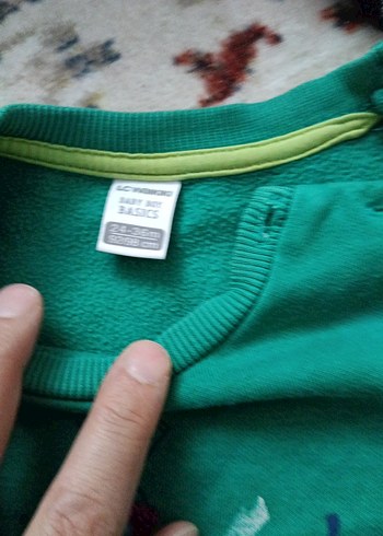 Nakışlı Erkek Çocuk Sweatshirt - Yeşil - Görsel 2