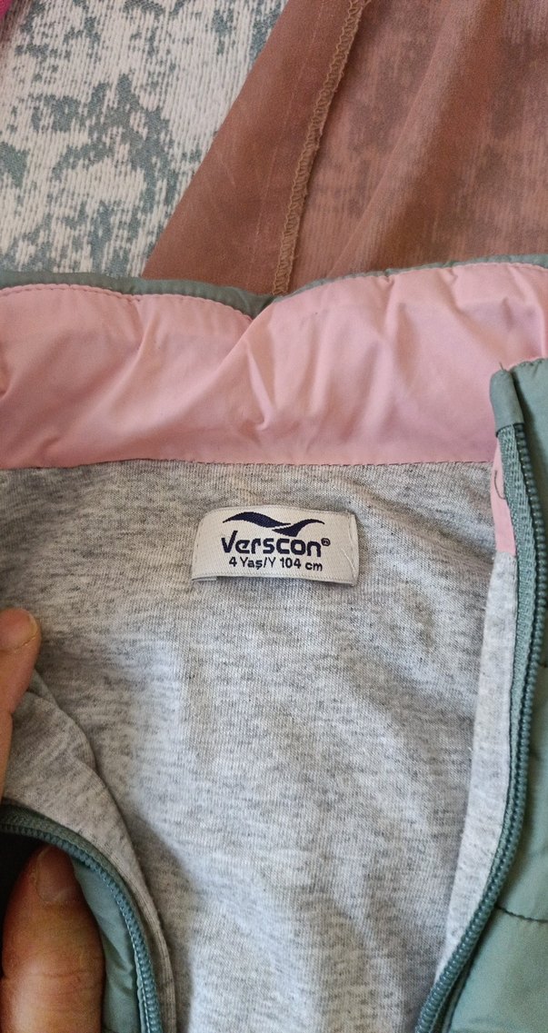 kız Çocuk Gri Fermuarlı Yelek - Görsel 3