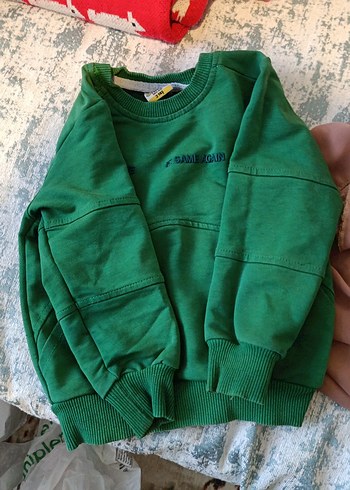 Erkek Çocuk Yeşil Sweatshirt Uzun Kollu - Görsel 2