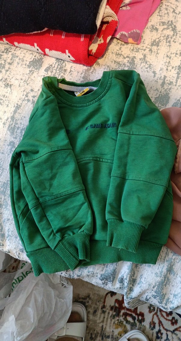 Erkek Çocuk Yeşil Sweatshirt Uzun Kollu - Görsel 2