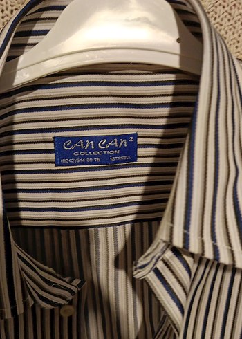 Erkek Koyu Kahverengi Çizgili Uzun Kollu Gömlek - Görsel 3