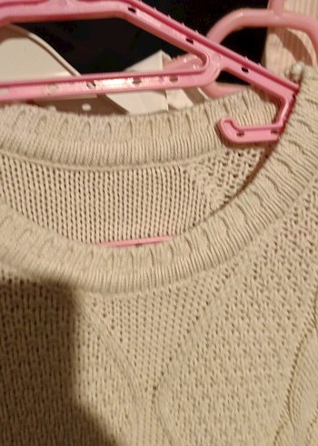 Bej Bohem Uzun Triko Elbise - Görsel 4