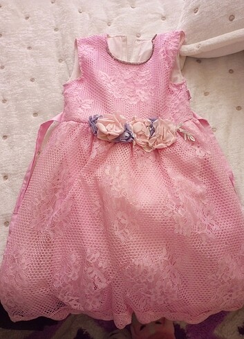 Kız çocuğu elbise pembe  - Görsel 2