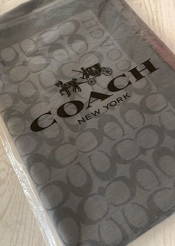 Coach Coach Gri Baskılı Kadın Şal