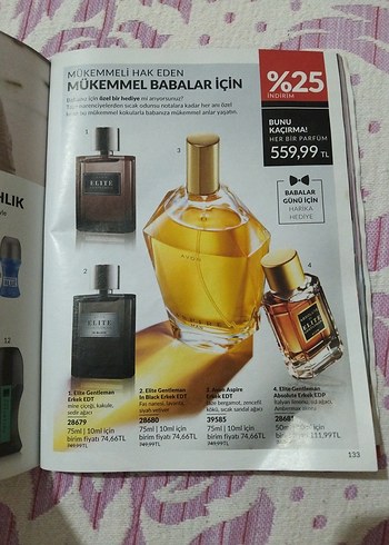 Beden Avon Elite Parfüm ve Bakım Seti
