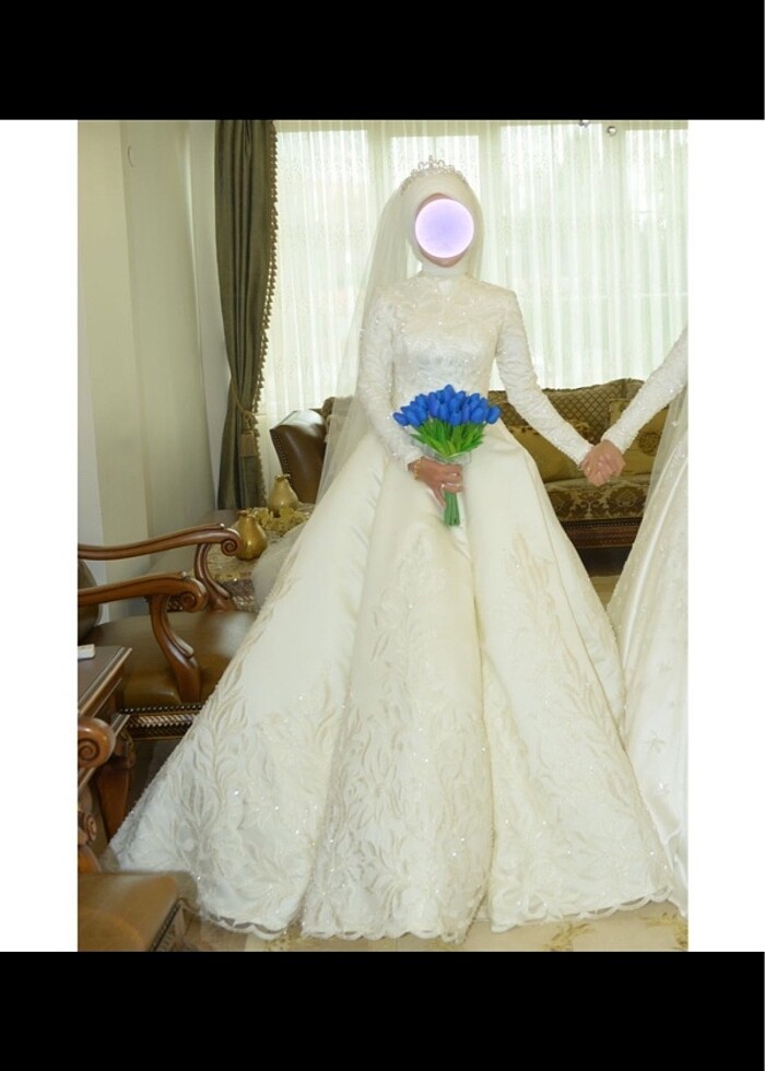 Özel dikim tesettür gelinlik - Görsel 2