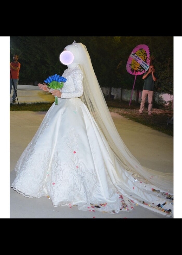 Özel dikim tesettür gelinlik - Görsel 3