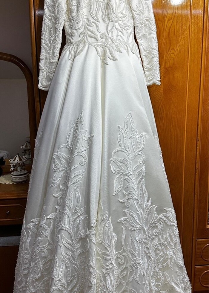 Özel dikim tesettür gelinlik - Görsel 5