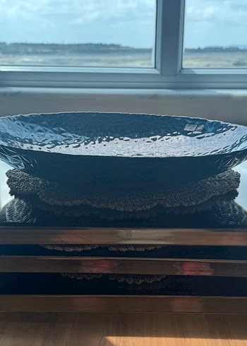 Paşabahçe Koyu Mavi Modern Dekoratif Tabak