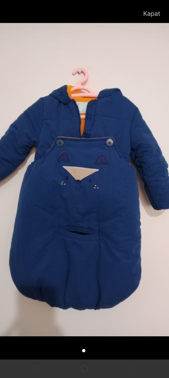 Düğmeli Kapüşonlu Gri Erkek Çocuk ceket - Görsel 2