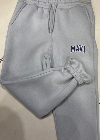 Gri Nakışlı Mavi Eşofman Altı - Görsel 2