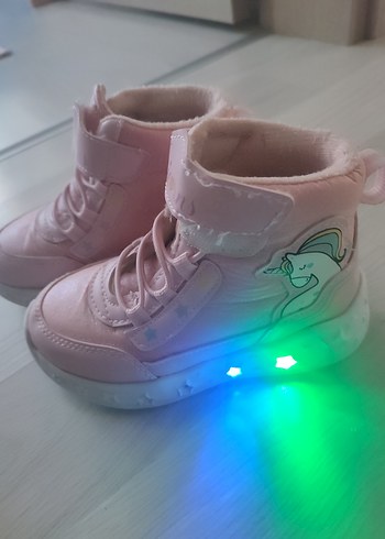 Işıklı Pembe Kız Çocuk Sneakers - Görsel 5