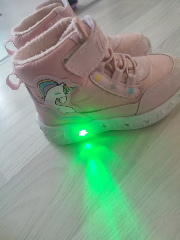 Işıklı Pembe Kız Çocuk Sneakers - Görsel 3