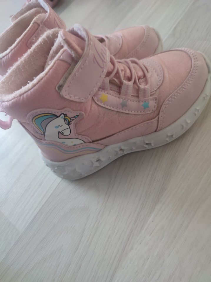 Işıklı Pembe Kız Çocuk Sneakers - Görsel 2