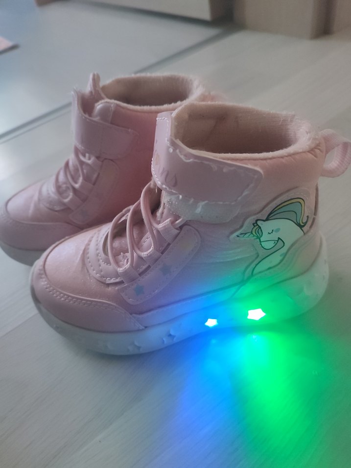 Işıklı Pembe Kız Çocuk Sneakers - Görsel 5