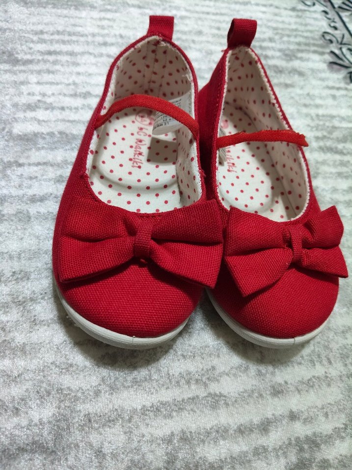 Kız Çocuk Kırmızı Fiyonklu Babet - Görsel 2