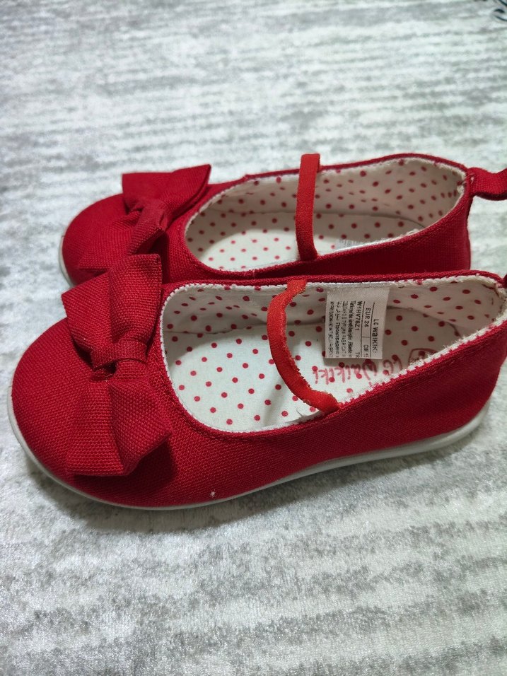 Kız Çocuk Kırmızı Fiyonklu Babet - Görsel 4