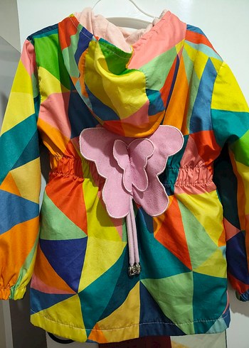 Kızlar için Renkli Gevşek Kesim Yağmurluk - Görsel 6