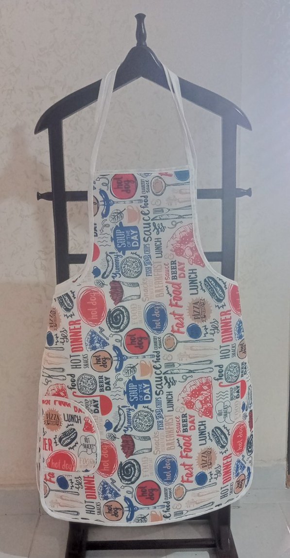 Renkli Desenli ,cepli, sıvı geçirmez, Battal boy Mutfak Önlüğü - Görsel 3