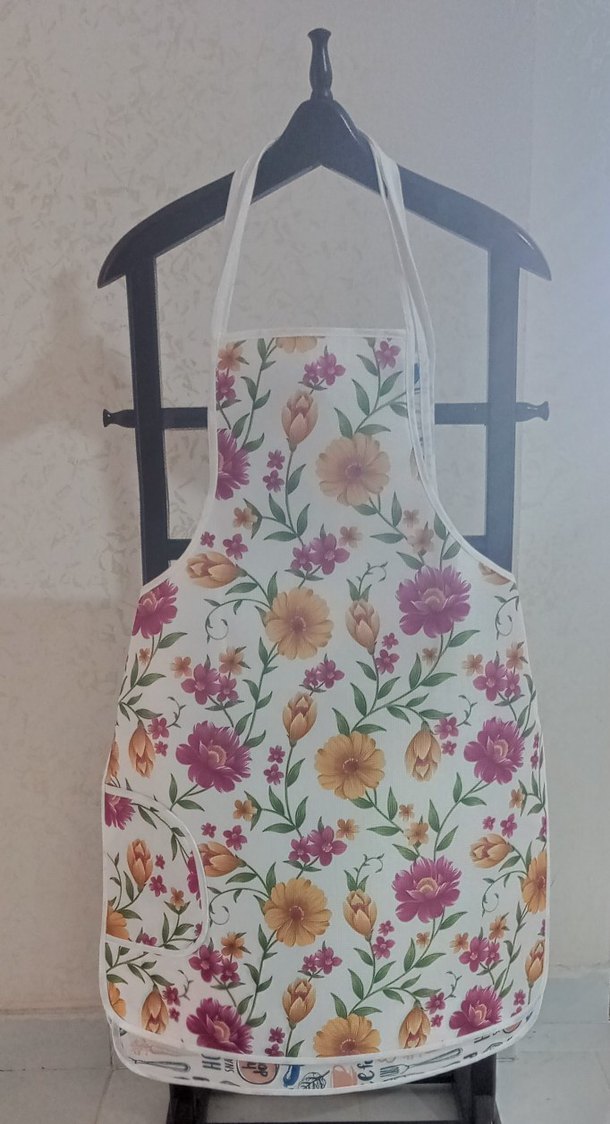 Renkli Desenli ,cepli, sıvı geçirmez, Battal boy Mutfak Önlüğü - Görsel 4