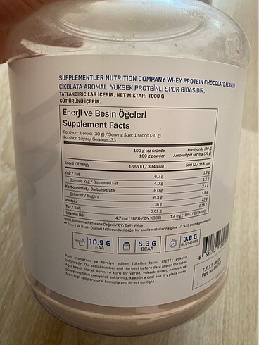 s Beden Whey protein tozu