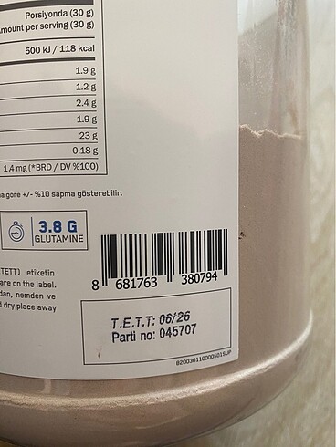 s Beden beyaz Renk Whey protein tozu