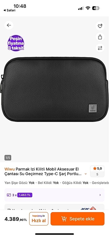 Wiwu parmak izli çanta