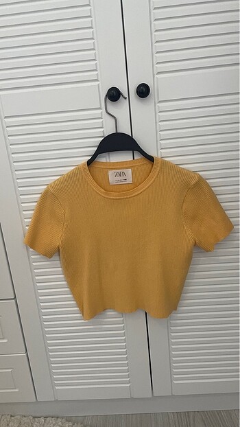 Zara Zara fitilli crop tshirt