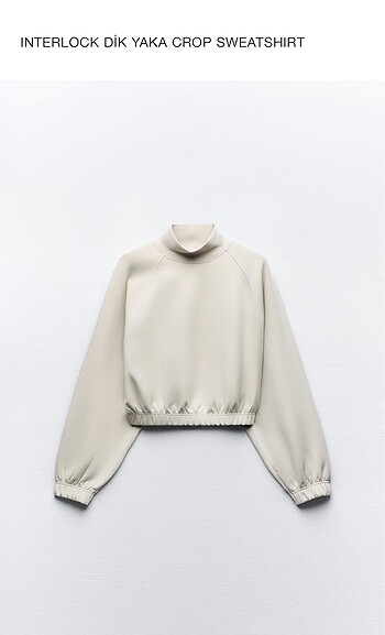 Zara dik yaka sweatshirt