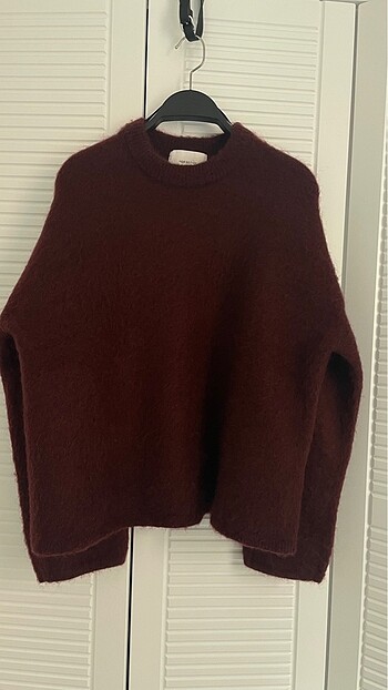 xs Beden bordo Renk H&m tiftik karışımlı kazak