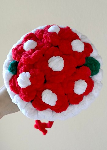  Beden Renk Renkli Peluş Çiçek Buketi