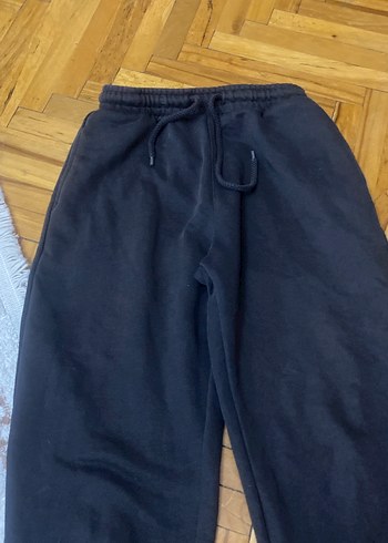 Siyah Rahat Kesim Kadın Eşofman Altı - Görsel 2