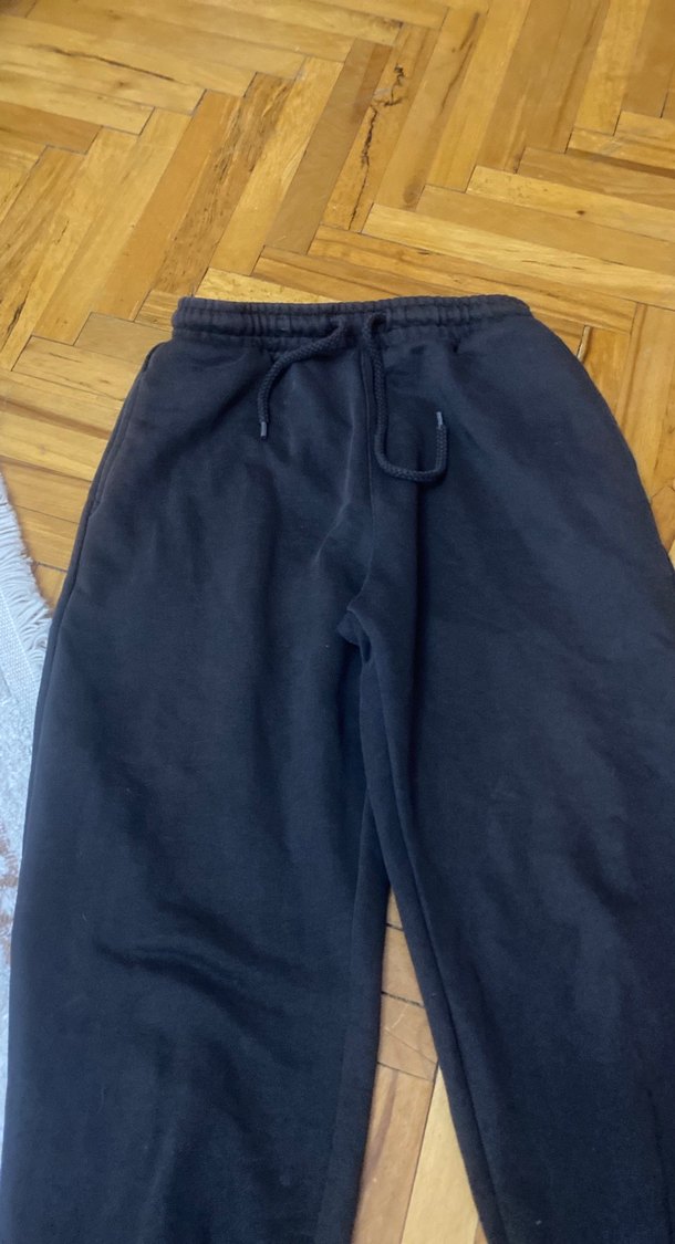 Siyah Rahat Kesim Kadın Eşofman Altı - Görsel 2