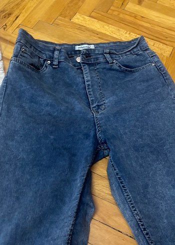 Kadın Gri Tie-Dye Denim Pantolon - Görsel 2