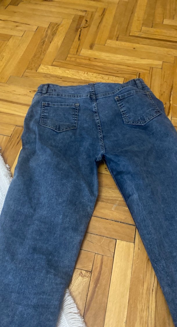 Kadın Gri Tie-Dye Denim Pantolon - Görsel 3