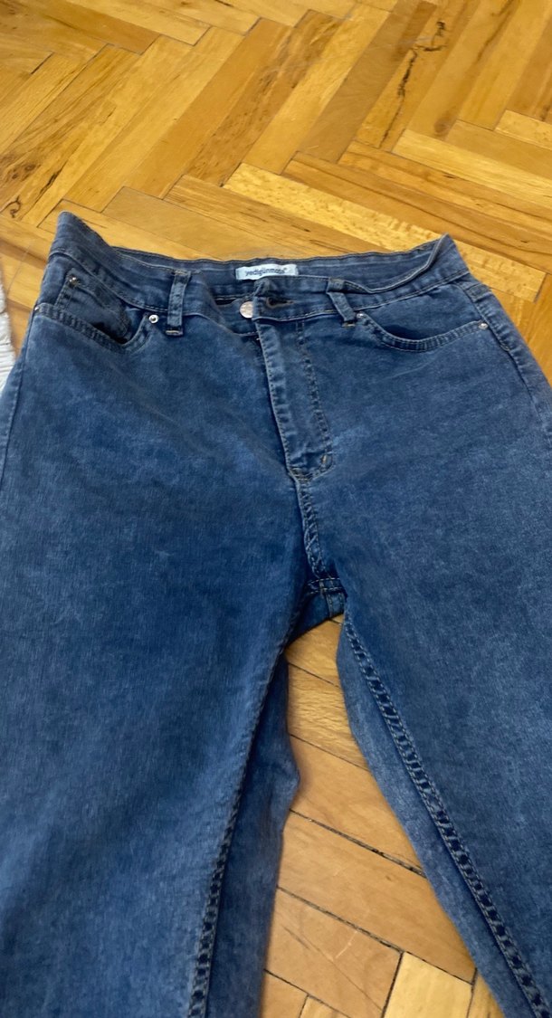 Kadın Gri Tie-Dye Denim Pantolon - Görsel 2