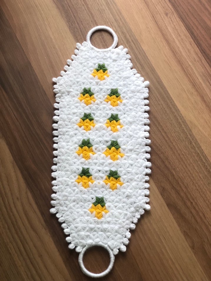 Sarı Çiçek Desenli  lif seti - Görsel 3