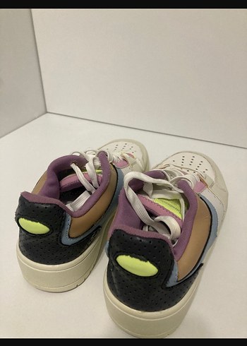 Renkli Bağcıklı Sneakers Kadın Spor Ayakkabı - Görsel 4