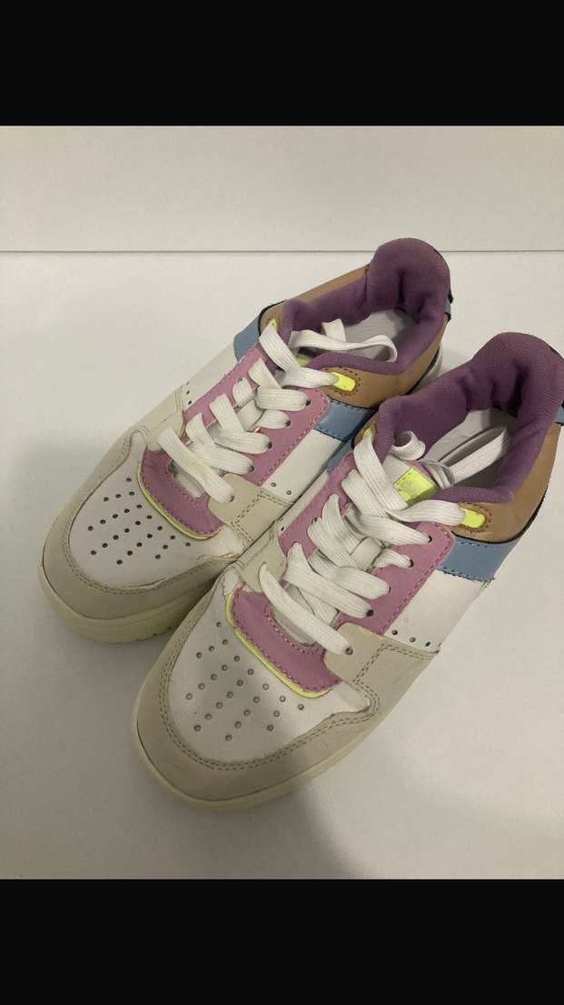 Renkli Bağcıklı Sneakers Kadın Spor Ayakkabı - Görsel 3