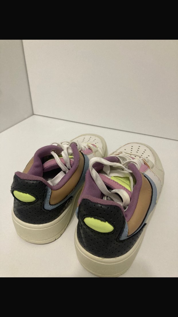 Renkli Bağcıklı Sneakers Kadın Spor Ayakkabı - Görsel 4