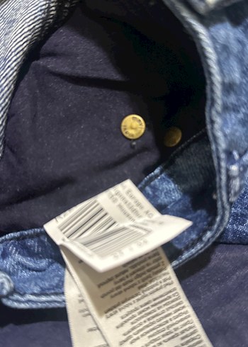 Kadın mavi baskılı mavi Jin pantolon - Görsel 3