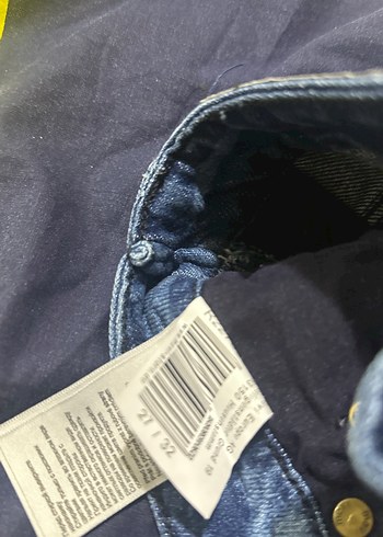 Kadın mavi baskılı mavi Jin pantolon - Görsel 4