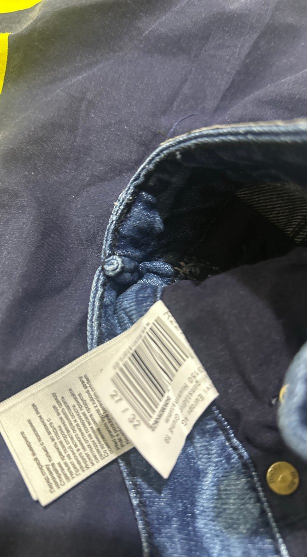 Kadın mavi baskılı mavi Jin pantolon - Görsel 4