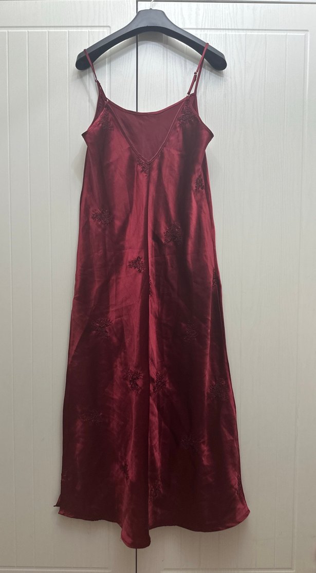 Bordo Uzun Bohem Salaş Kadın Sabahlık - Görsel 5